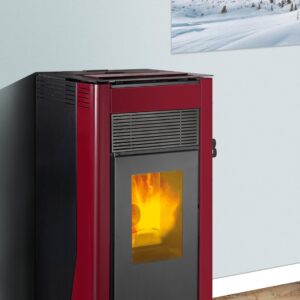 Salamandra a pellets hidro TJ VELIKA VERMELHO 24KW