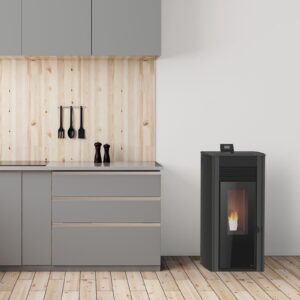 Salamandra a pellets hidro FIRST ADVANCE 13K PRETO