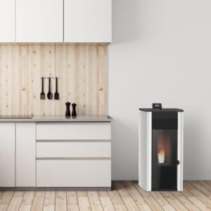 Salamandra a pellets hidro FIRST ADVANCE 13K BRANCO